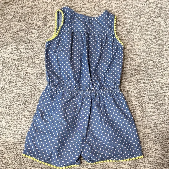 Polka Dot Blue Kids Romper - Picture 6 of 8